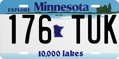 MN license plate 176TUK