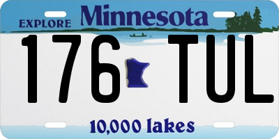 MN license plate 176TUL