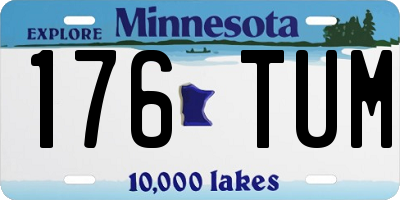 MN license plate 176TUM