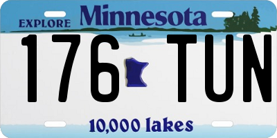 MN license plate 176TUN