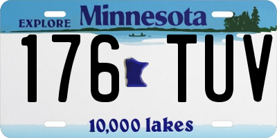 MN license plate 176TUV