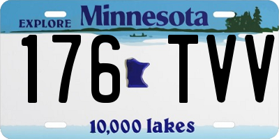 MN license plate 176TVV