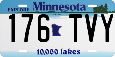 MN license plate 176TVY