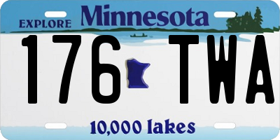 MN license plate 176TWA
