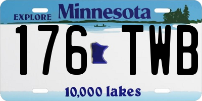 MN license plate 176TWB