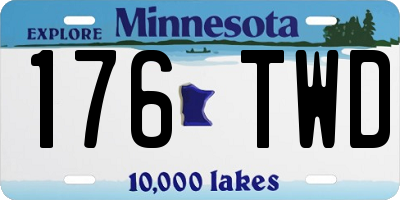 MN license plate 176TWD