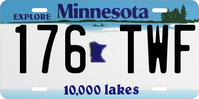 MN license plate 176TWF