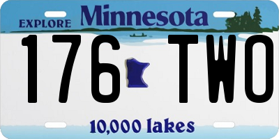MN license plate 176TWO