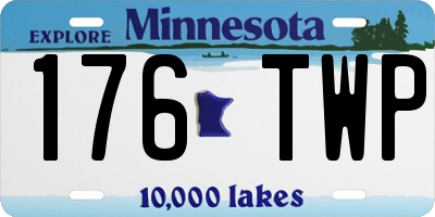 MN license plate 176TWP
