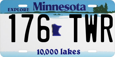 MN license plate 176TWR