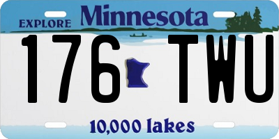 MN license plate 176TWU