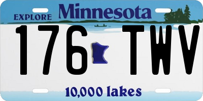 MN license plate 176TWV