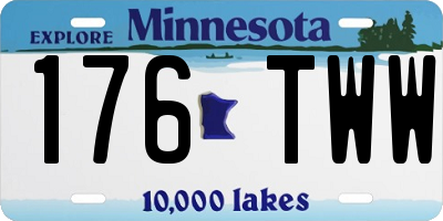 MN license plate 176TWW