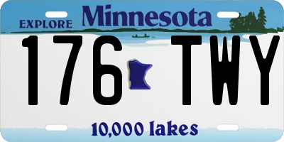 MN license plate 176TWY