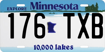 MN license plate 176TXB