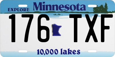 MN license plate 176TXF