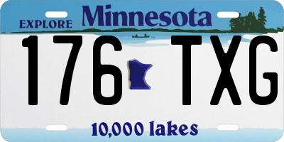 MN license plate 176TXG