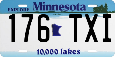 MN license plate 176TXI
