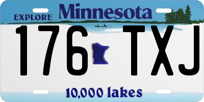 MN license plate 176TXJ
