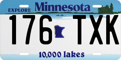 MN license plate 176TXK