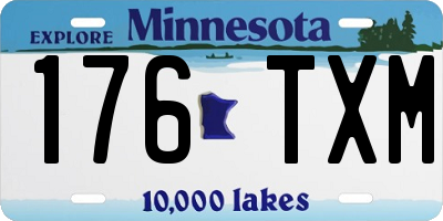 MN license plate 176TXM