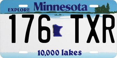 MN license plate 176TXR