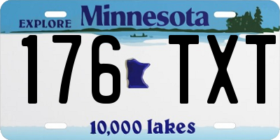 MN license plate 176TXT