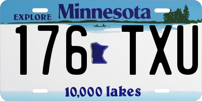 MN license plate 176TXU