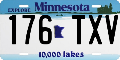 MN license plate 176TXV