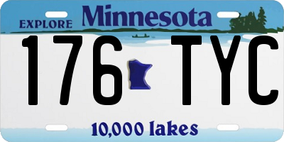 MN license plate 176TYC