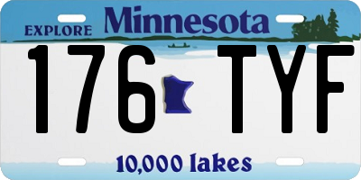MN license plate 176TYF