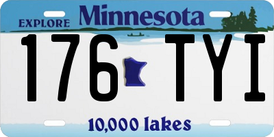 MN license plate 176TYI