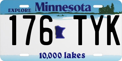 MN license plate 176TYK