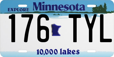 MN license plate 176TYL