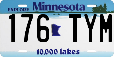 MN license plate 176TYM