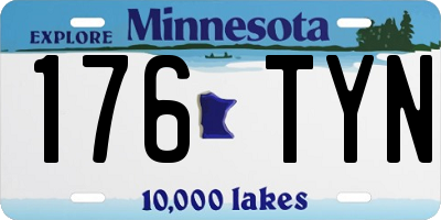 MN license plate 176TYN