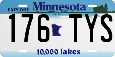 MN license plate 176TYS