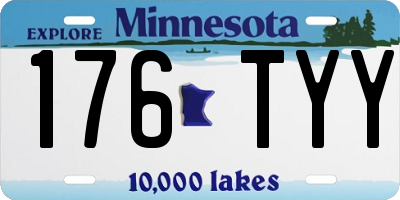MN license plate 176TYY