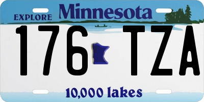 MN license plate 176TZA