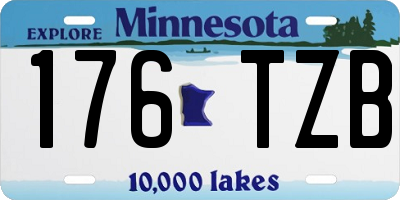 MN license plate 176TZB