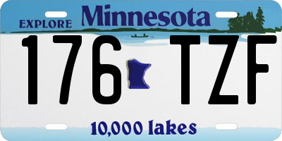 MN license plate 176TZF