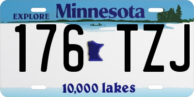MN license plate 176TZJ