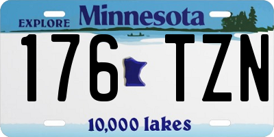 MN license plate 176TZN