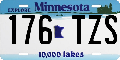 MN license plate 176TZS