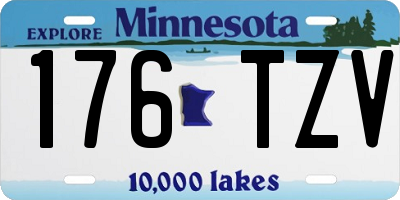 MN license plate 176TZV