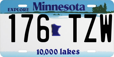 MN license plate 176TZW