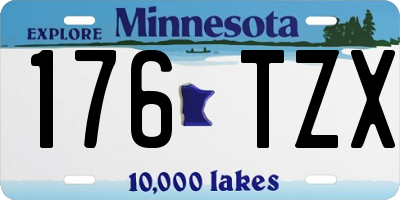 MN license plate 176TZX