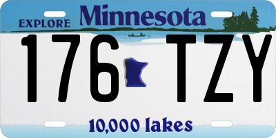 MN license plate 176TZY
