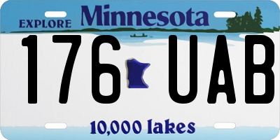 MN license plate 176UAB
