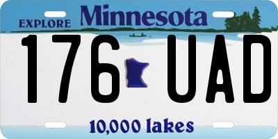 MN license plate 176UAD